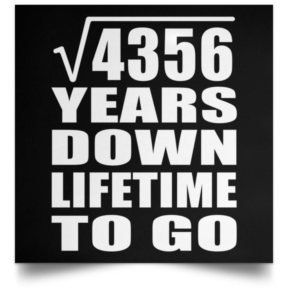 66th Anniversary Square Root of 4356 Years Lifetime To Go - Poster Square