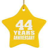 44th Anniversary 44 Years - Star Ornament