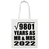 99th Anniversary Square Root of 9801 Years As Mr & Mrs 2022 - Tote Bag White
