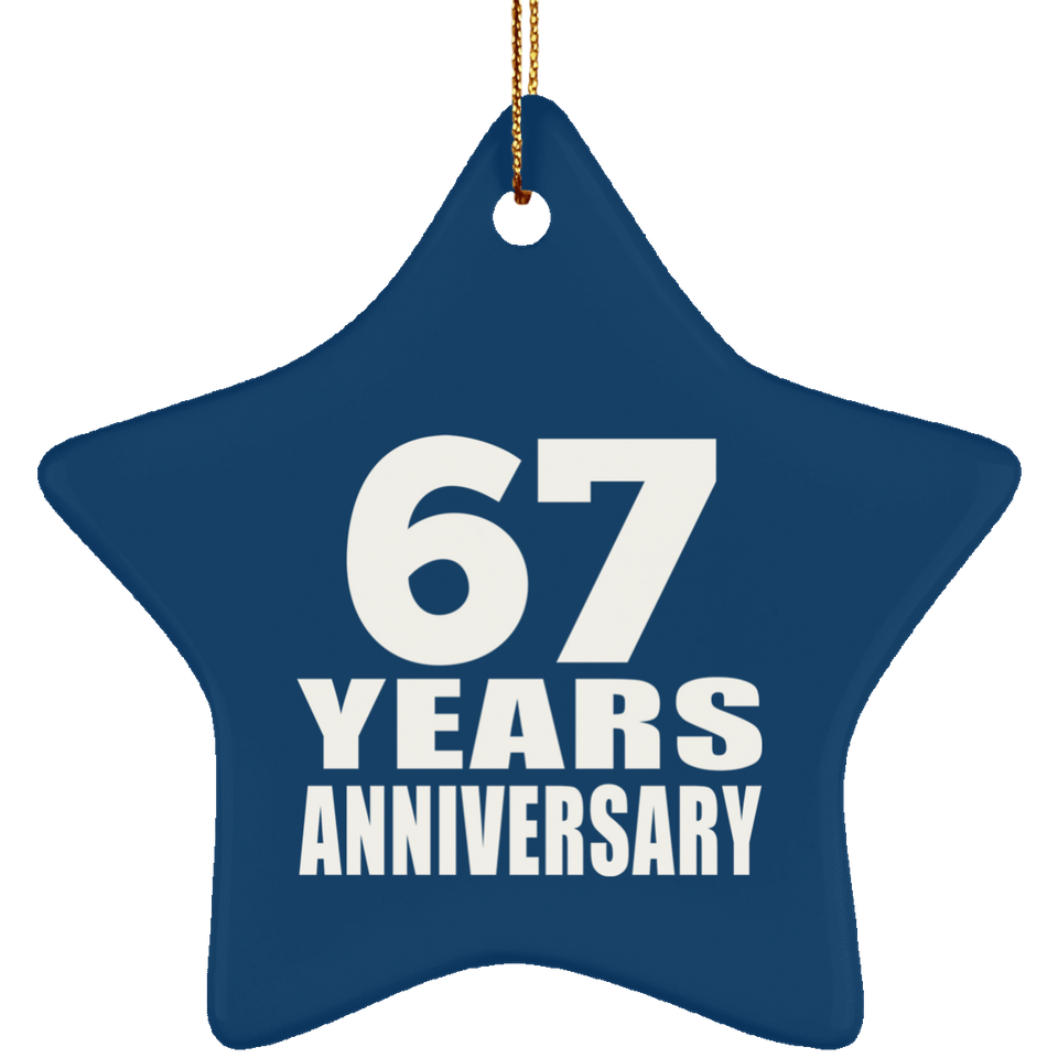 67th Anniversary 67 Years - Star Ornament