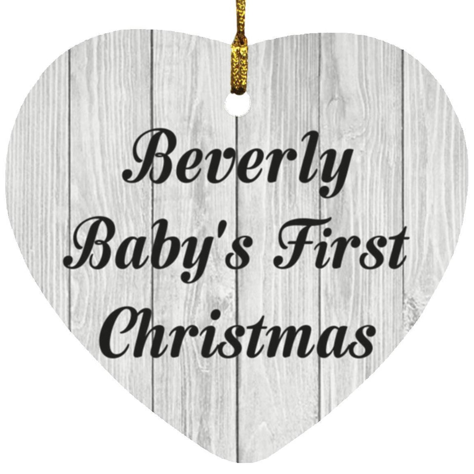 Beverly Baby's First Christmas - Heart Ornament F