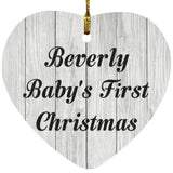 Beverly Baby's First Christmas - Heart Ornament F