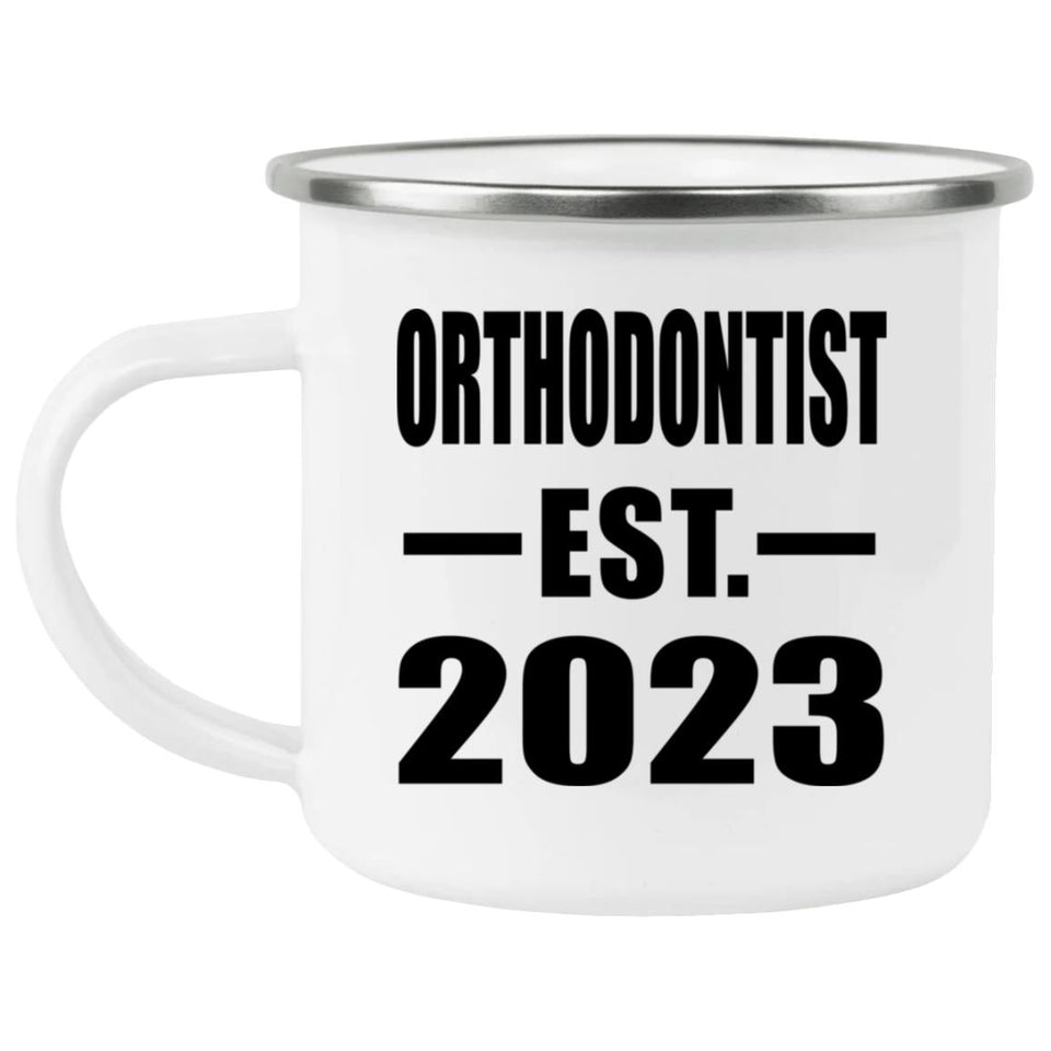 Orthodontist Established EST. 2023 - 12oz Camping Mug