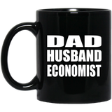 Dad Husband Economist - 11oz Coffee Mug Black