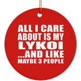 All I Care About Is My Lykoi - Circle Ornament