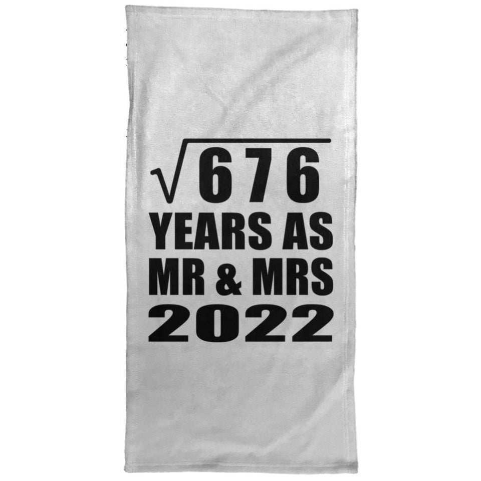 26th Anniversary Square Root of 676 Years As Mr & Mrs 2022 - Hand Towel