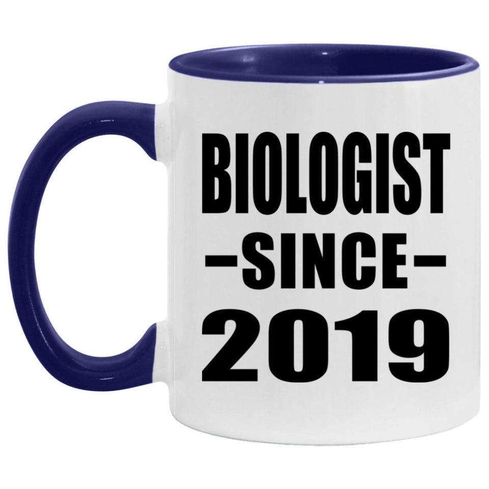 Biologist Since 2019 - 11oz Accent Mug Purple