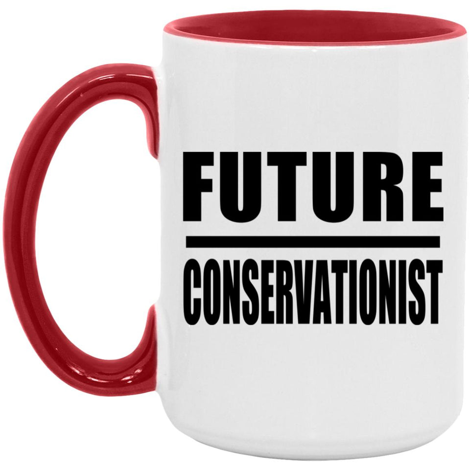 Future Conservationist - 15oz Accent Mug Red
