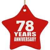 78th Anniversary 78 Years - Star Ornament