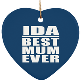 Ida Best Mum Ever - Heart Ornament