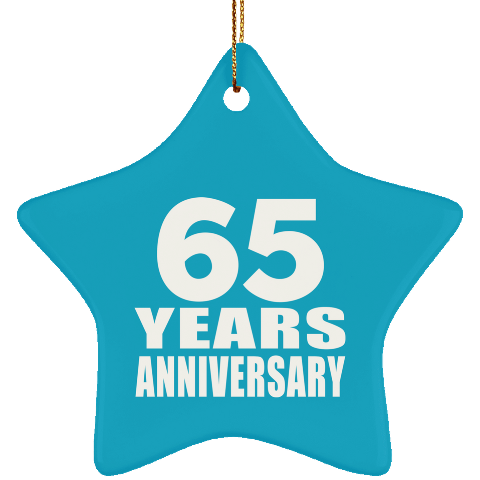 65th Anniversary 65 Years - Star Ornament