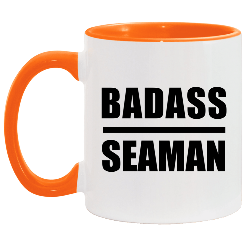 Badass Seaman - 11oz Accent Mug Orange