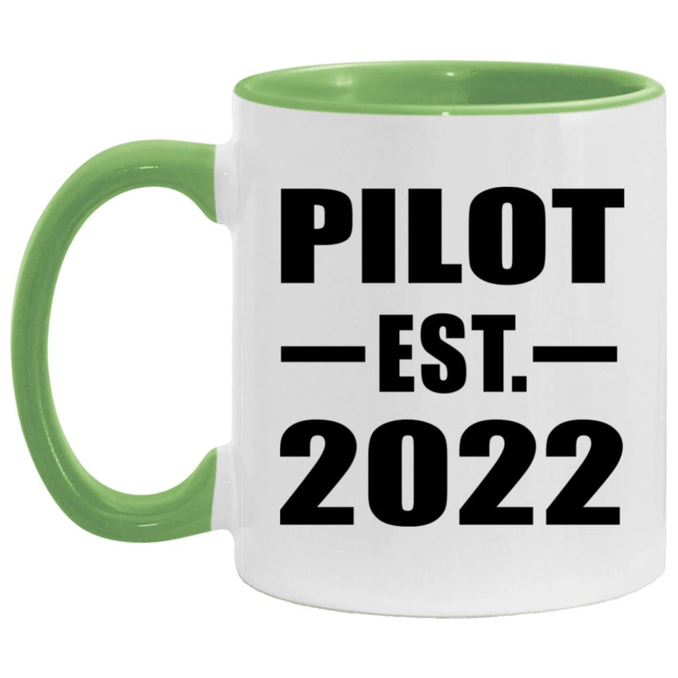 Pilot Established EST. 2022 - 11oz Accent Mug Green