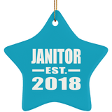 Janitor Established EST. 2018 - Star Ornament