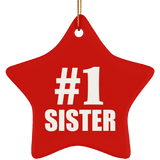 Number One #1 Sister - Star Ornament