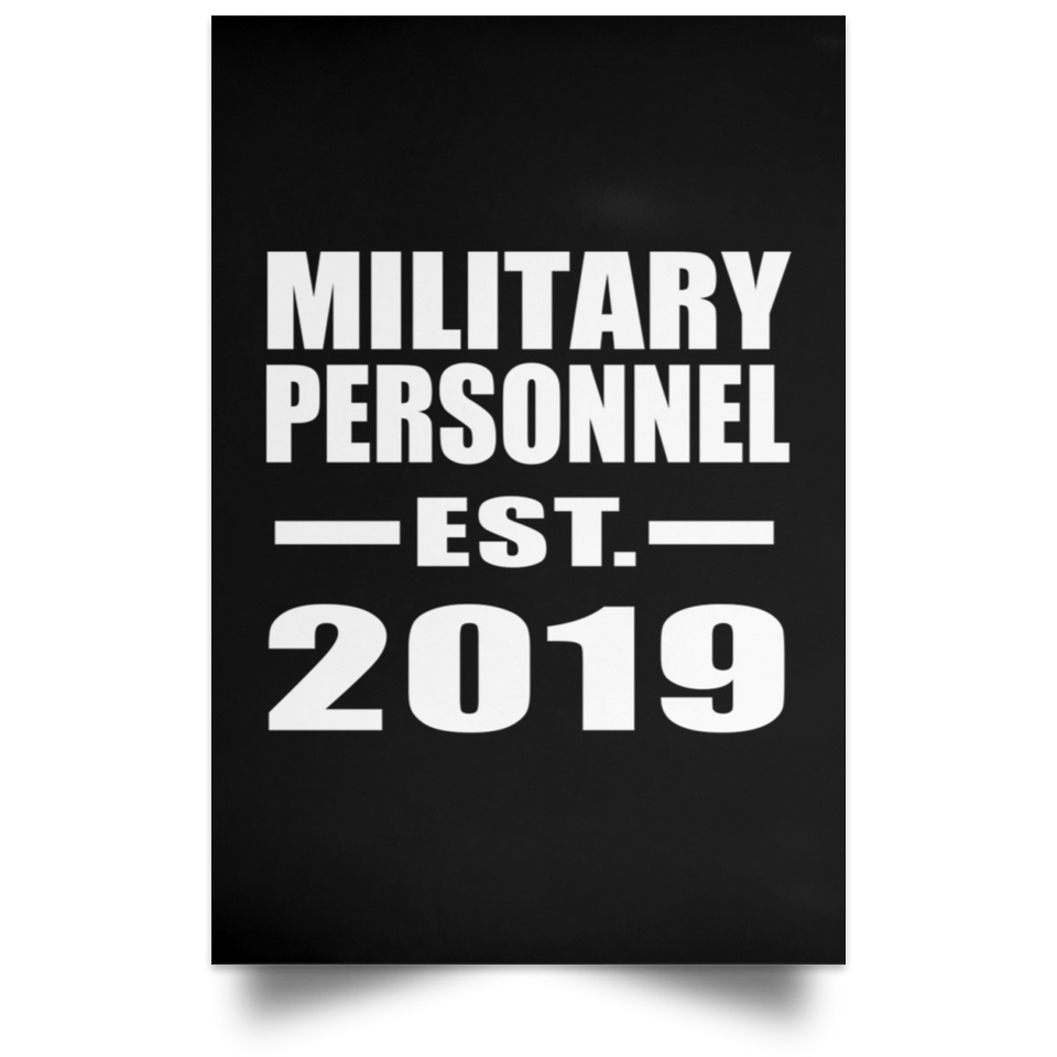 Military Personnel Established EST. 2019 - Poster Portrait