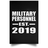 Military Personnel Established EST. 2019 - Poster Portrait
