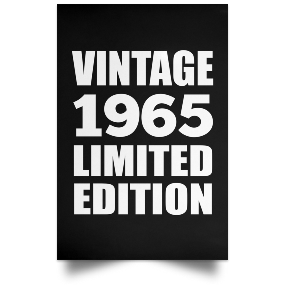 59th Birthday Vintage 1965 Limited Edition - Poster Portrait