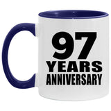 97th Anniversary 97 Years - 11oz Accent Mug Purple