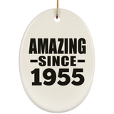 69th Birthday Amazing Since 1955 - Oval Ornament