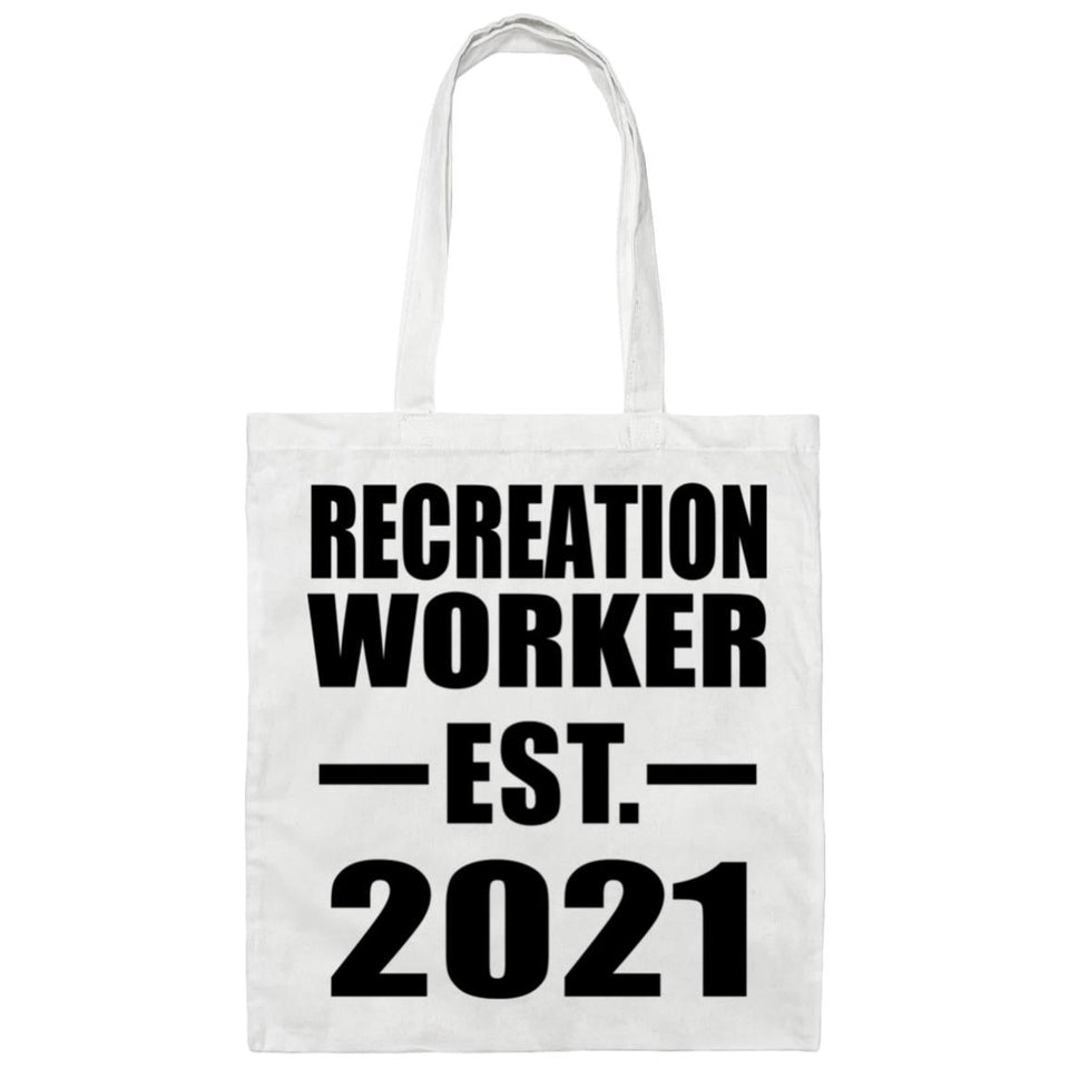 Recreation Worker Established EST. 2021 - Tote Bag White