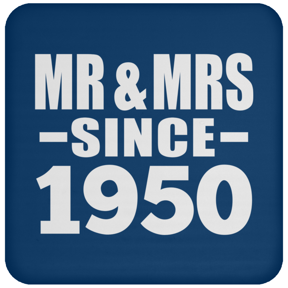 74th Anniversary Mr & Mrs Since 1950 - Drink Coaster