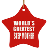 World's Greatest Step Mother - Star Ornament