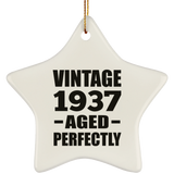 87th Birthday Vintage 1937 Aged Perfectly - Star Ornament