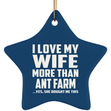 I Love My Wife More Than Ant Farm - Star Ornament