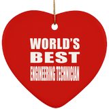 World's Best Engineering Technician - Heart Ornament