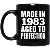 41st Birthday Made In 1983 Aged to Perfection - 11 Oz Coffee Mug Black