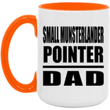 Small Munsterlander Pointer Dad - 15oz Accent Mug Orange