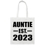 Auntie Established EST. 2023 - Tote Bag White