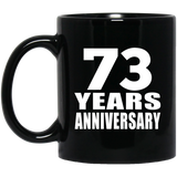73rd Anniversary 73 Years - 11 Oz Coffee Mug Black