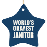 World's Okayest Janitor - Star Ornament