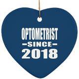 Optometrist Since 2018 - Heart Ornament