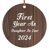 First Year As Daughter In Law 2024 - Circle Ornament D