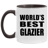 World's Best Glazier - 11oz Accent Mug Black