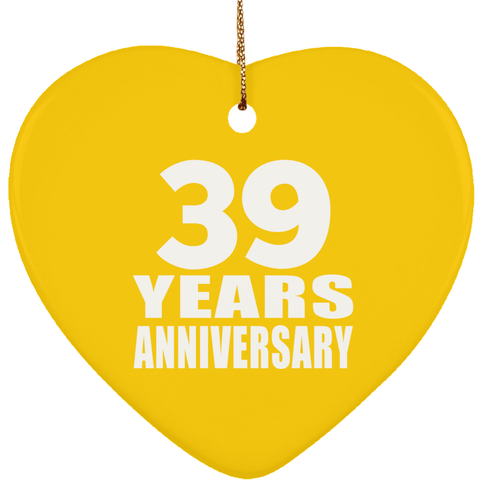 39th Anniversary 39 Years - Heart Ornament