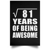 9th Birthday Square Root of 81 Years of Being Awesome - Poster Portrait