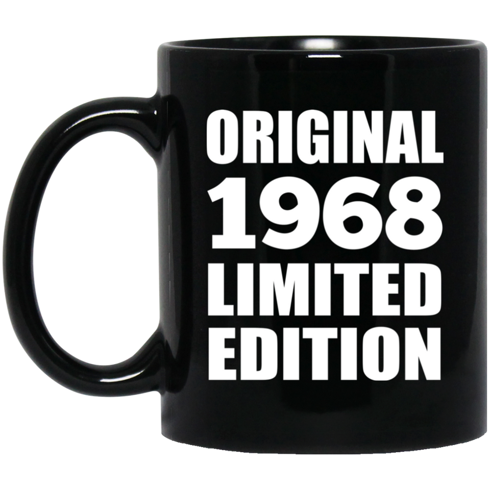 56th Birthday Original 1968 Limited Edition - 11oz Coffee Mug Black