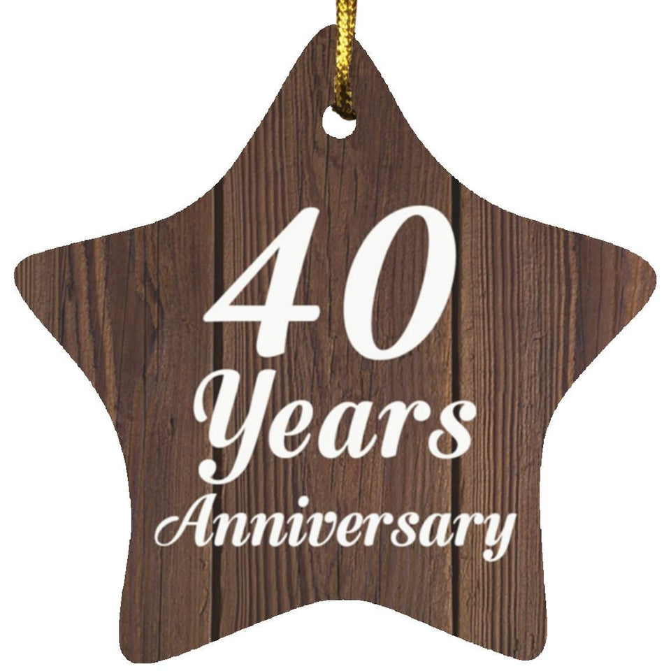 40th Anniversary 40 Years Anniversary - Star Ornament D