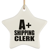 A+ Shipping Clerk - Star Ornament