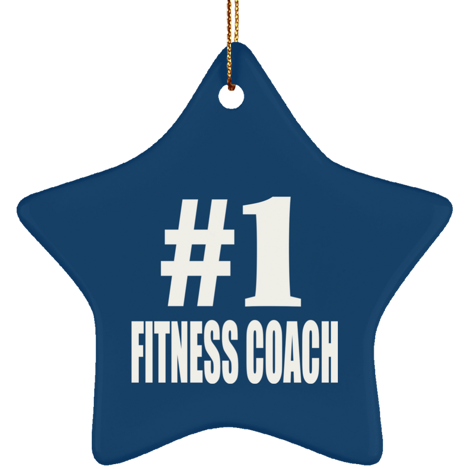 Number One #1 Fitness Coach - Star Ornament