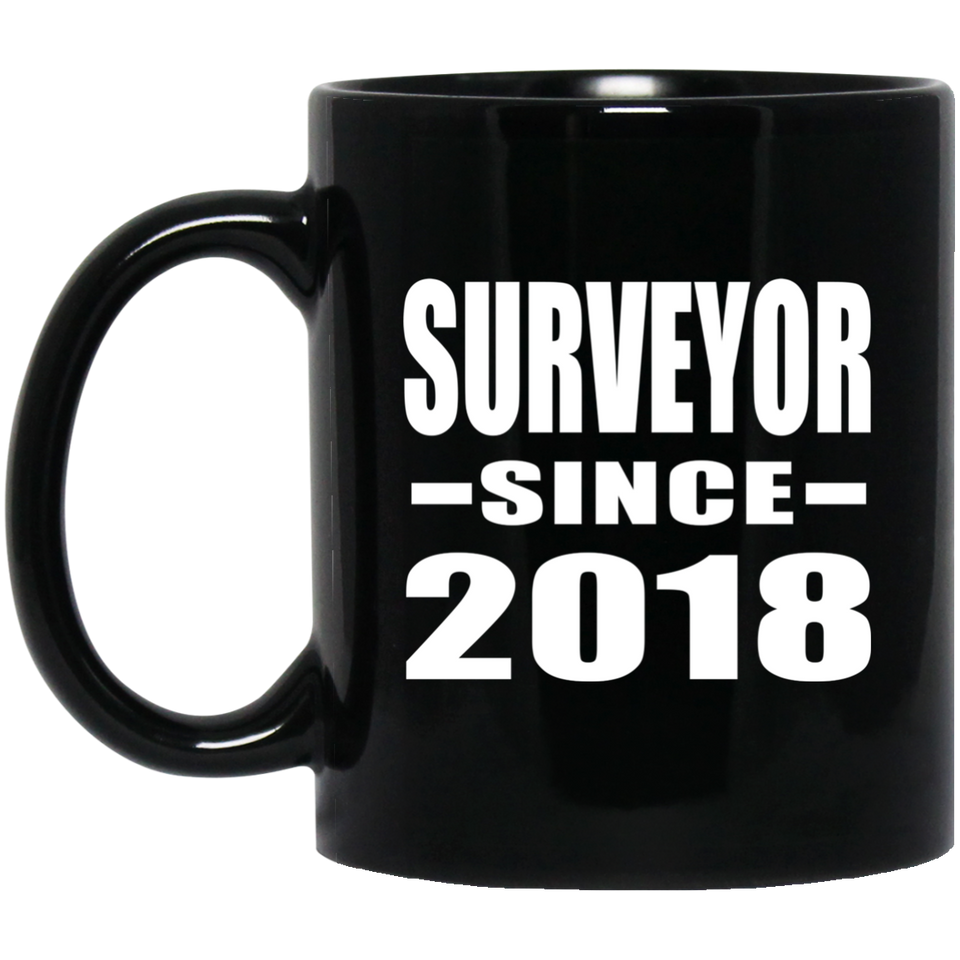 Surveyor Since 2018 - 11 Oz Coffee Mug Black