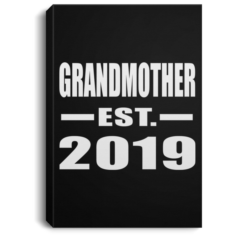 Grandmother Established EST. 2019 - Canvas Portrait
