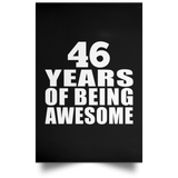 46th Birthday 46 Years Of Being Awesome - Poster Portrait