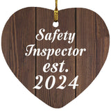 Safety Inspector Established Est. 2024 - Heart Ornament D