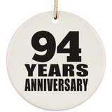 94th Anniversary 94 Years - Circle Ornament