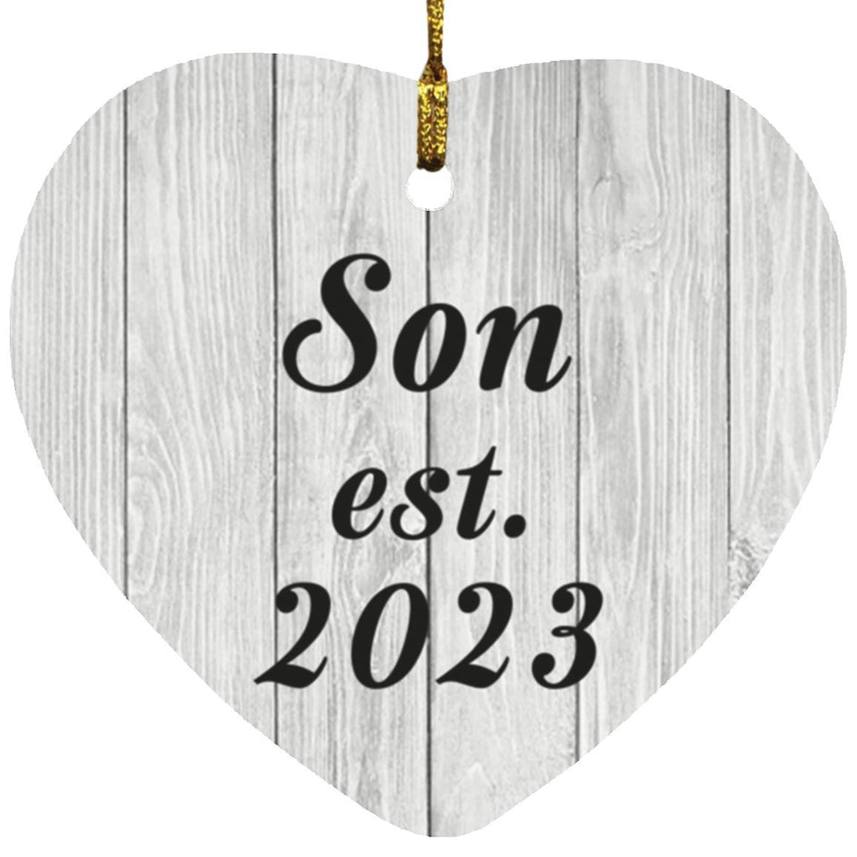 Son Established Est. 2023 - Heart Ornament F